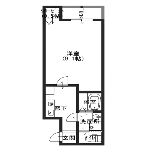 【空室募集中】304号室（1K）